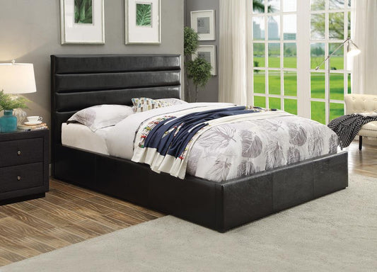 Riverbend - Riverbend Eastern King Upholstered Storage Bed Black