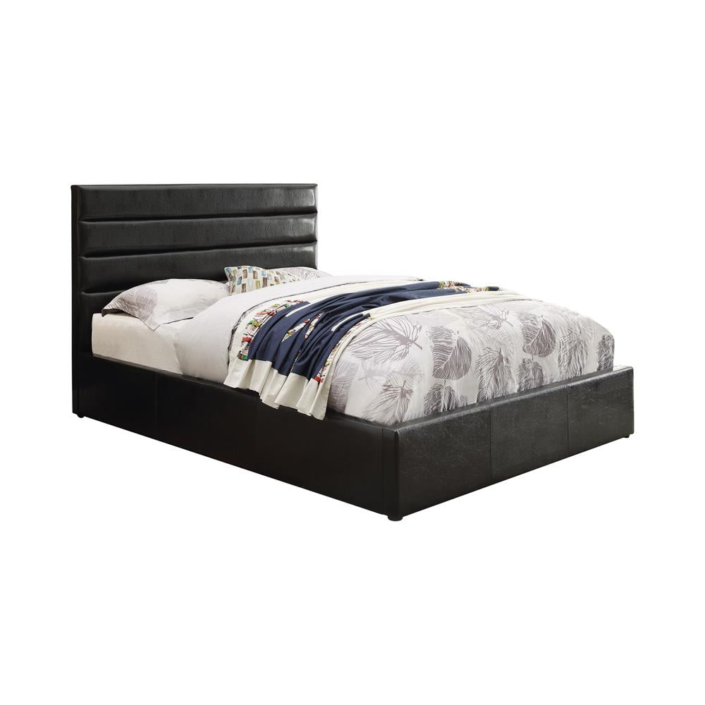 Riverbend - Riverbend Queen Upholstered Storage Bed Black