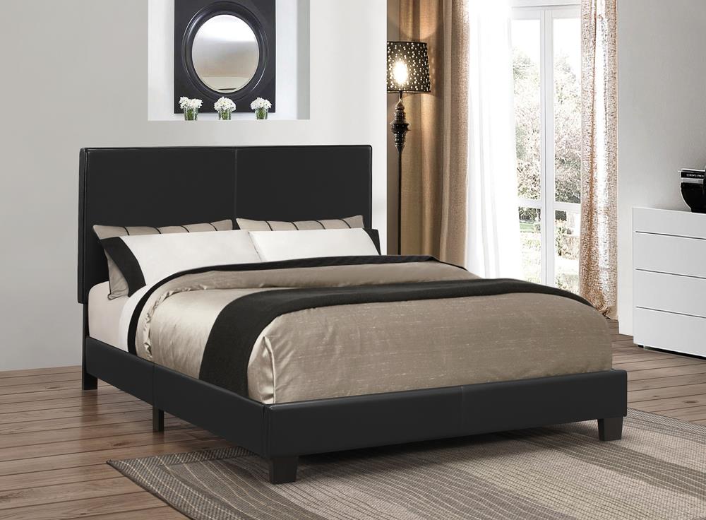 Mauve - Mauve Bed Upholstered Queen Black