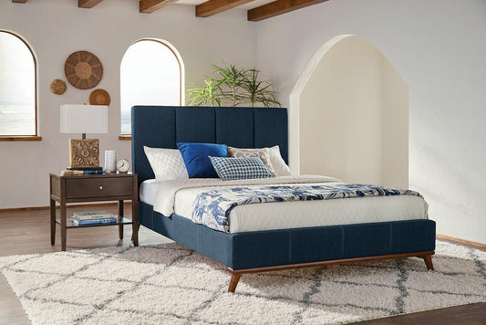 Charity - Charity Queen Upholstered Bed Blue