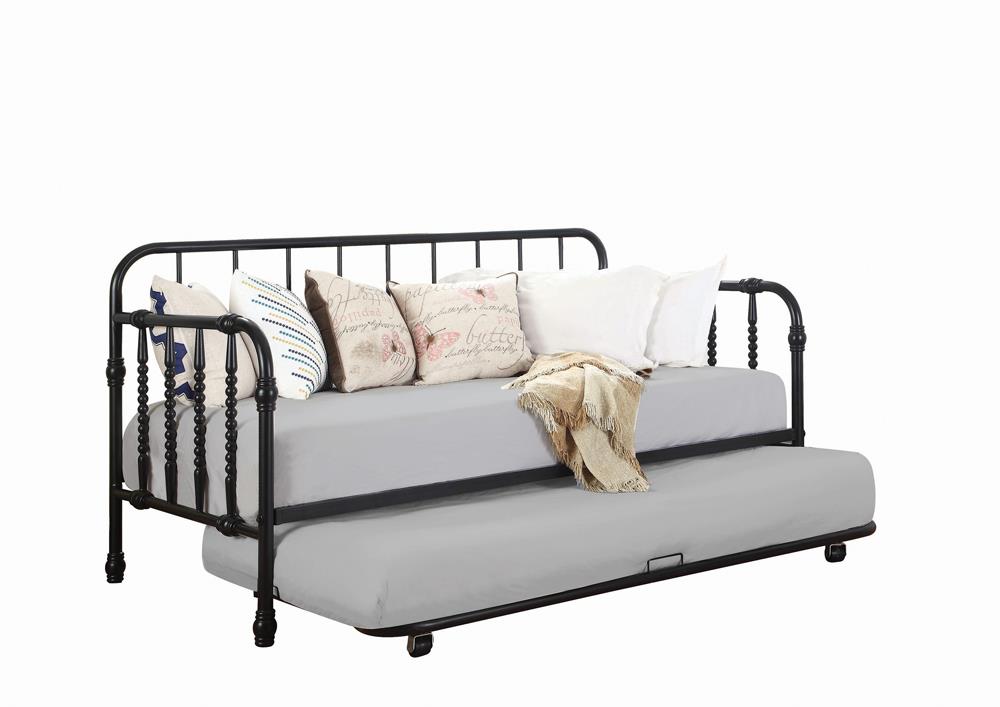Marina - Marina Twin Metal Daybed with Trundle Black