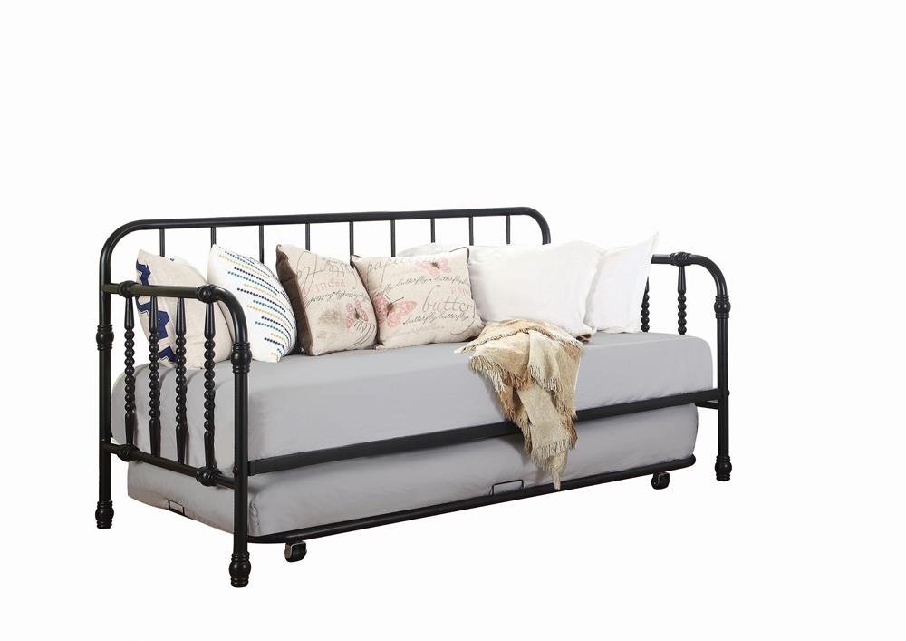 Marina - Marina Twin Metal Daybed with Trundle Black