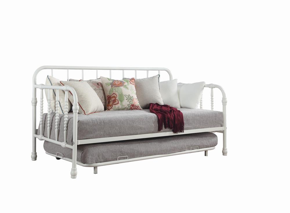 Marina - Marina Twin Metal Daybed with Trundle White