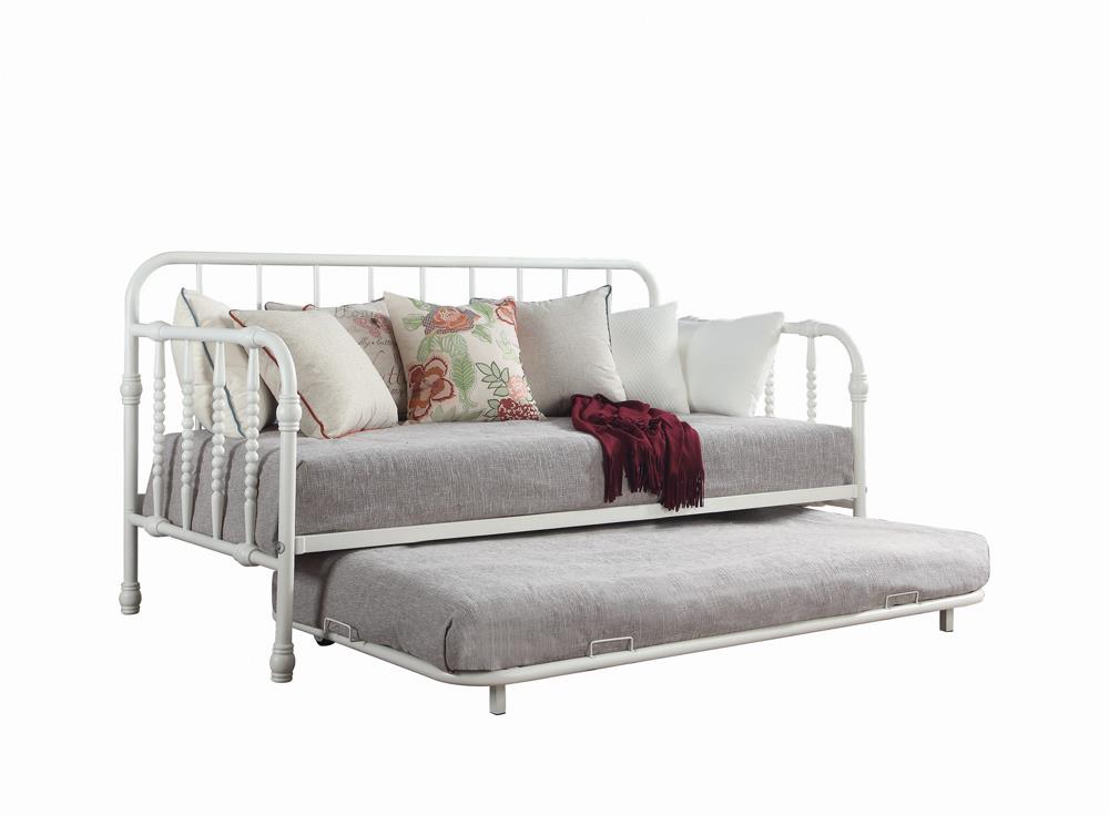 Marina - Marina Twin Metal Daybed with Trundle White