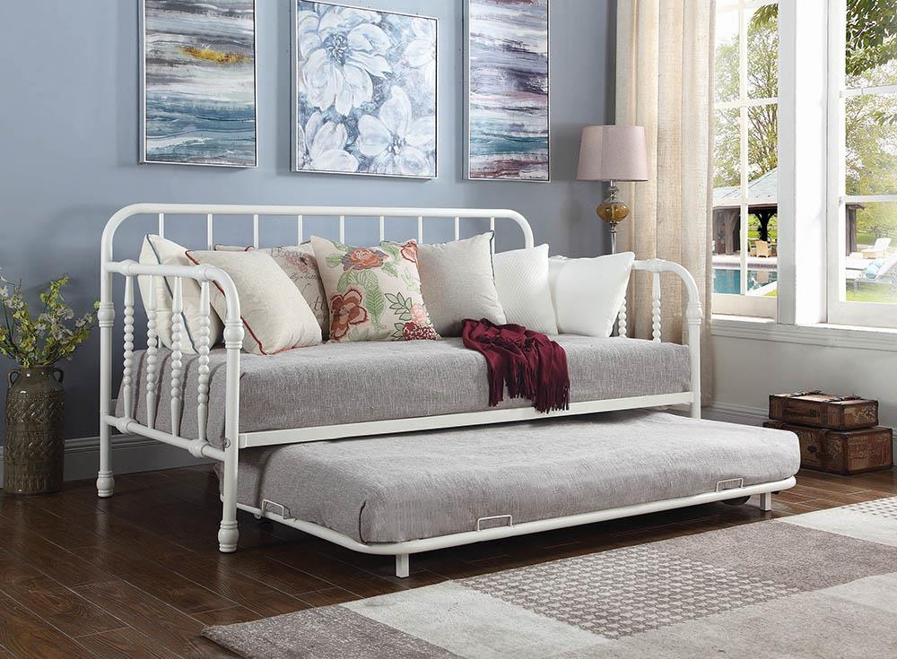 Marina - Marina Twin Metal Daybed with Trundle White