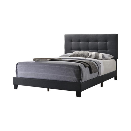 Mapes - Mapes Tufted Upholstered Eastern King Bed Charcoal