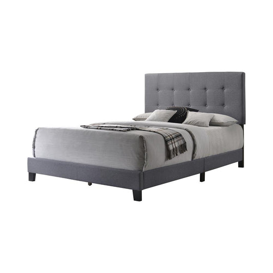 Mapes - Mapes Tufted Upholstered Queen Bed Grey