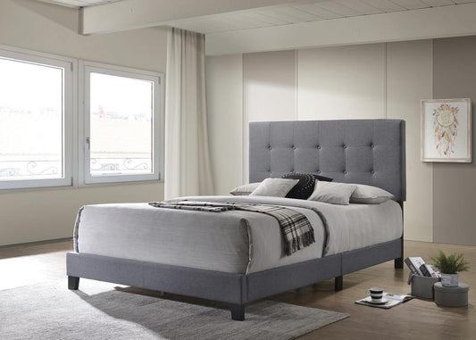 Mapes - Mapes Tufted Upholstered Queen Bed Grey