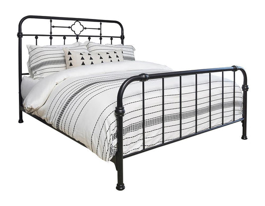 Packlan - Packlan Eastern King Metal Panel Bed Matte Black