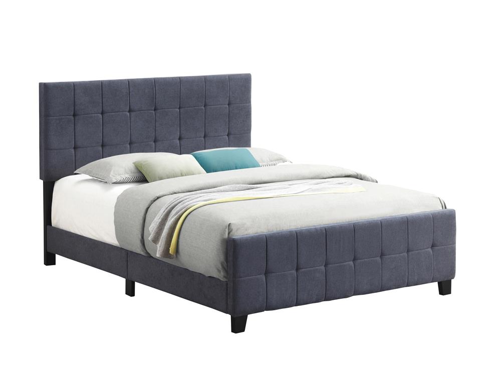 Fairfield - Fairfield Eastern King Upholstered Panel Bed Dark Grey