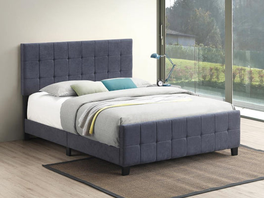 Fairfield - Fairfield Eastern King Upholstered Panel Bed Dark Grey