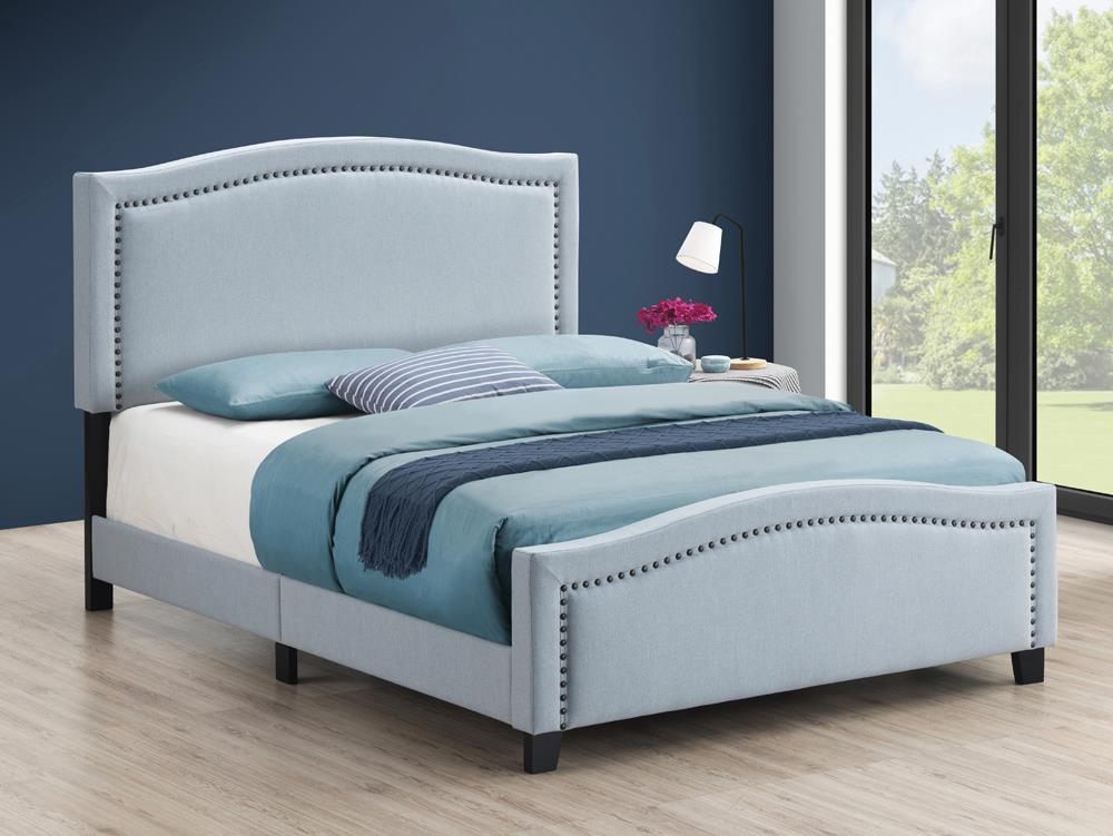 Hamden - Hamden Full Upholstered Panel Bed Delft Blue