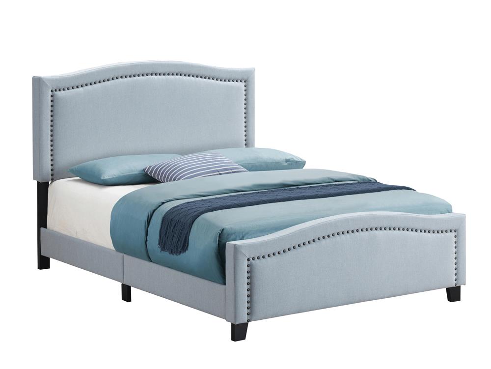 Hamden - Hamden Full Upholstered Panel Bed Delft Blue