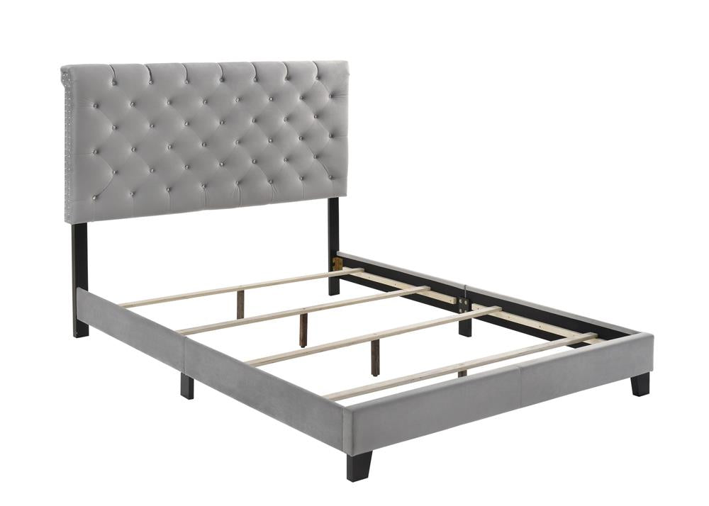 Warner - Warner Queen Upholstered Bed Grey