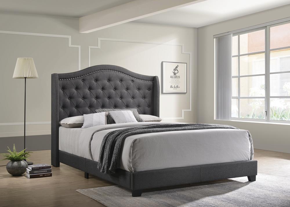 Sonoma - Sonoma Camel Back Queen Bed Grey