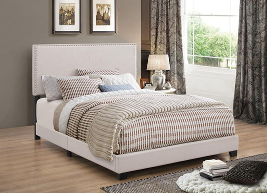 Boyd - Boyd Queen Upholstered Bed with Nailhead Trim Ivory