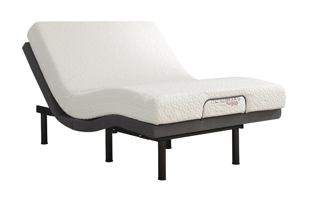 Clara - Clara Queen Adjustable Bed Base Grey and Black