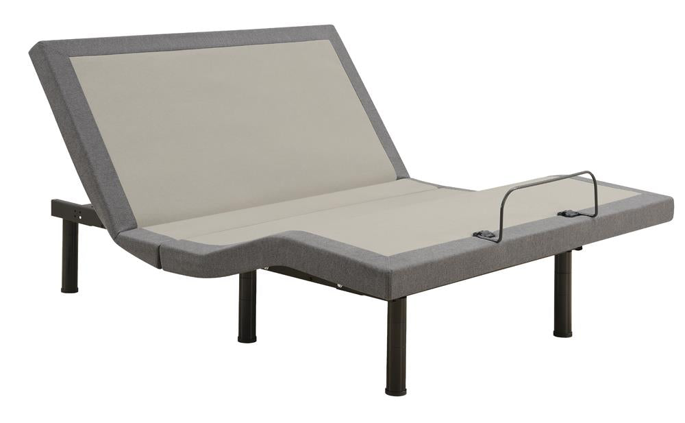 Clara - Clara Queen Adjustable Bed Base Grey and Black