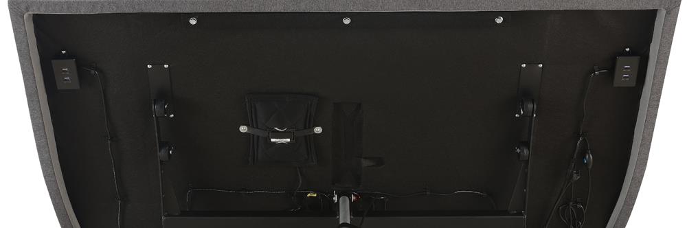 Negan - Negan Eastern King Adjustable Bed Base Grey and Black