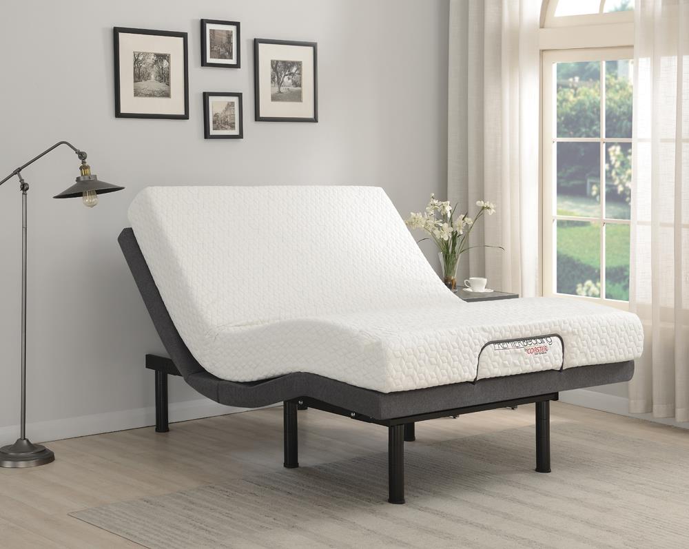 Negan - Negan California King Adjustable Bed Base Grey and Black