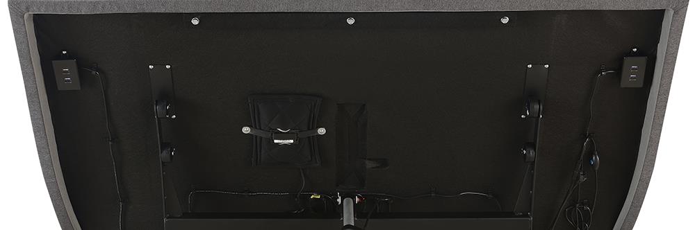 Negan - Negan Twin XL Adjustable Bed Base Grey and Black