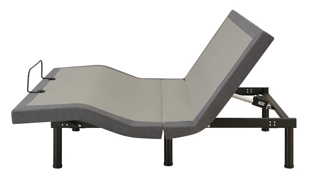 Negan - Negan Twin XL Adjustable Bed Base Grey and Black