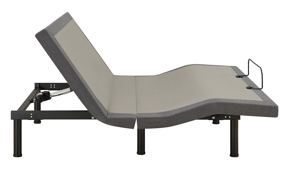 Negan - Negan Twin XL Adjustable Bed Base Grey and Black
