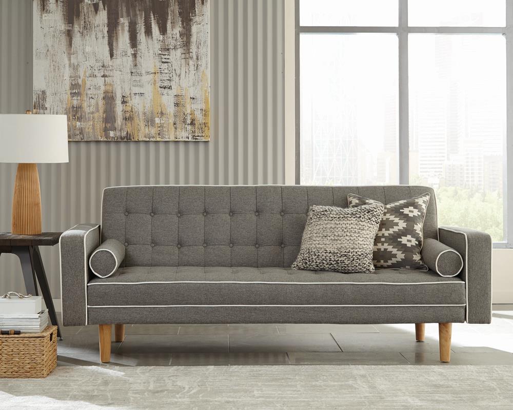 Lassen - Lassen Tufted Upholstered Sofa Bed Grey