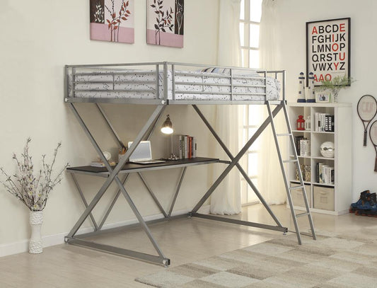 Hyde - Hyde Full Workstation Loft Bed Silver