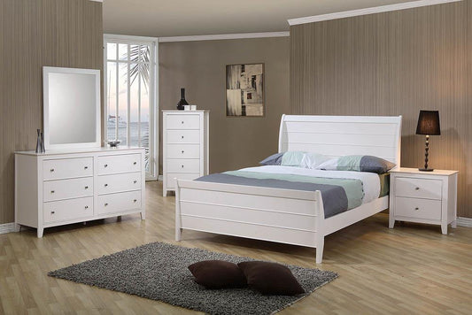 Selena - Selena Full Sleigh Platform Bed Buttermilk