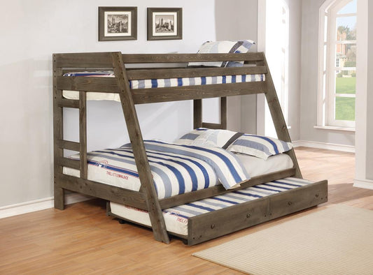 Wrangle Hill - Wrangle Hill Twin over Full Bunk Bed Gun Smoke