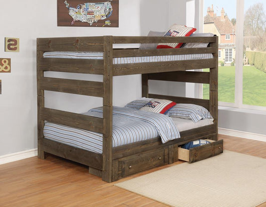 Wrangle Hill - Wrangle Hill Full over Full Bunk Bed Gun Smoke
