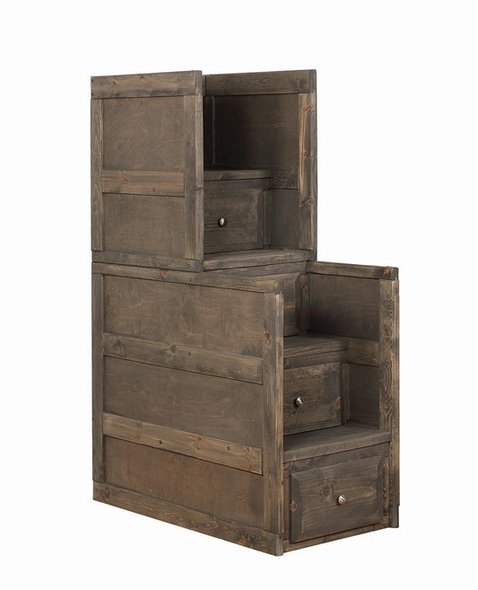 Wrangle Hill - Wrangle Hill 4-drawer Stairway Chest Gun Smoke