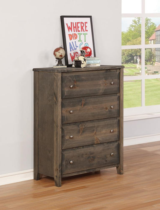 Wrangle Hill - Wrangle Hill 4-drawer Chest Gun Smoke