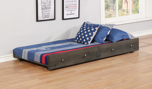Wrangle Hill - Wrangle Hill Trundle with Bunkie Mattress Gun Smoke