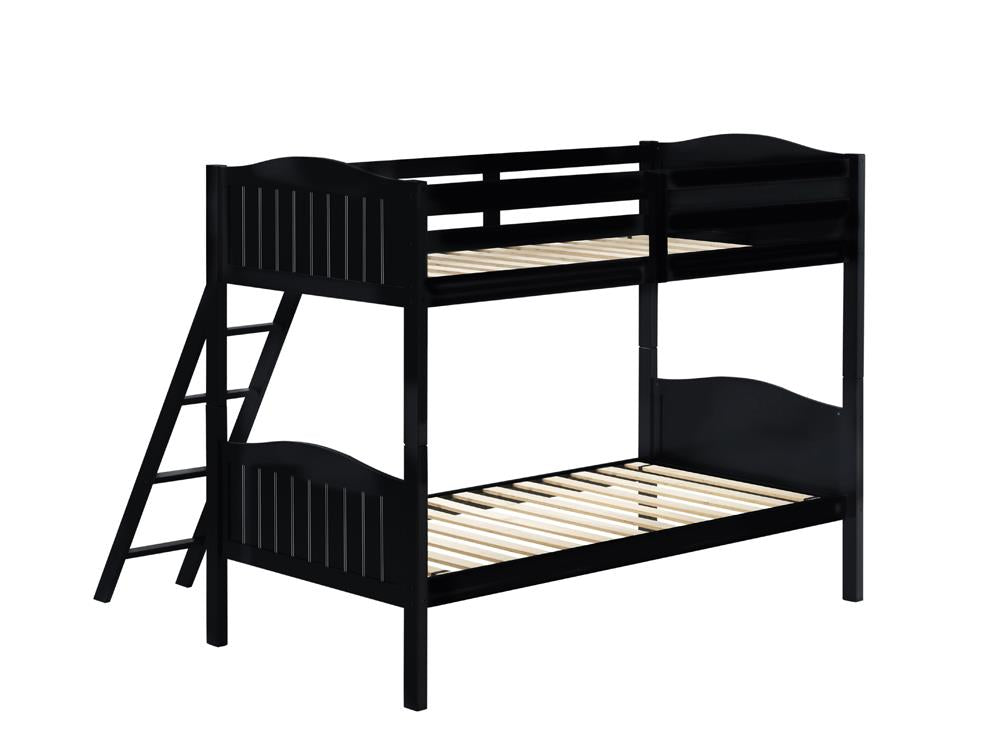 Littleton - Arlo Twin/Twin Bunk Bed with Ladder Black
