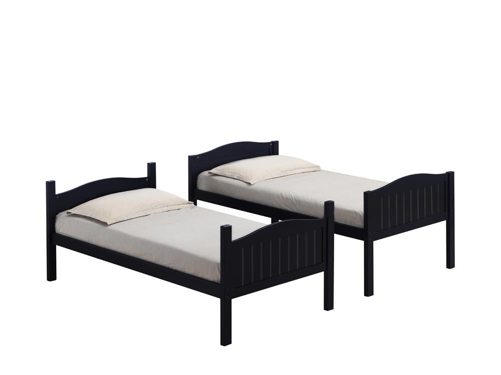 Littleton - Arlo Twin/Twin Bunk Bed with Ladder Black