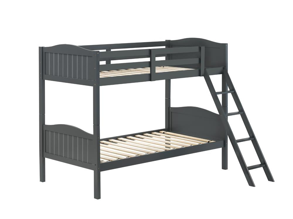 Littleton - Arlo Twin/Twin Bunk Bed with Ladder Grey