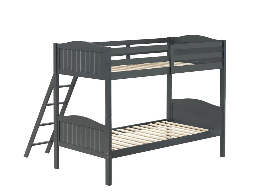 Littleton - Arlo Twin/Twin Bunk Bed with Ladder Grey