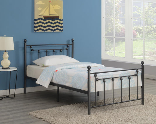 Canon - Canon Metal Slatted Headboard Platform Bed