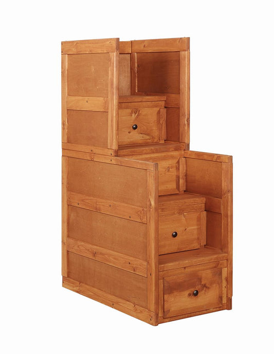 Wrangle Hill - Wrangle Hill 4-drawer Stairway Chest Amber Wash
