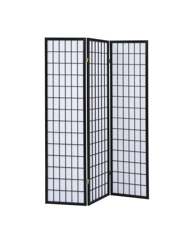Carrie - Carrie 3-panel Folding Screen Black and White
