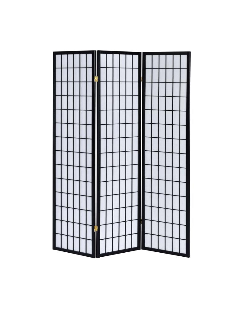 Carrie - Carrie 3-panel Folding Screen Black and White