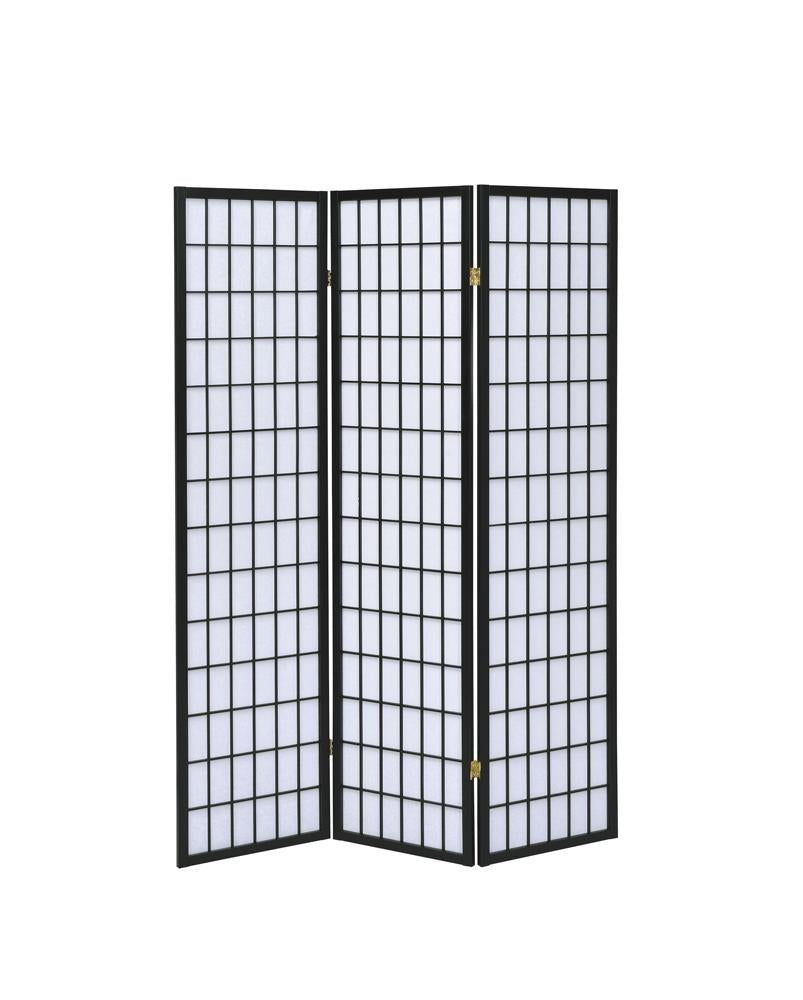 Carrie - Carrie 3-panel Folding Screen Black and White