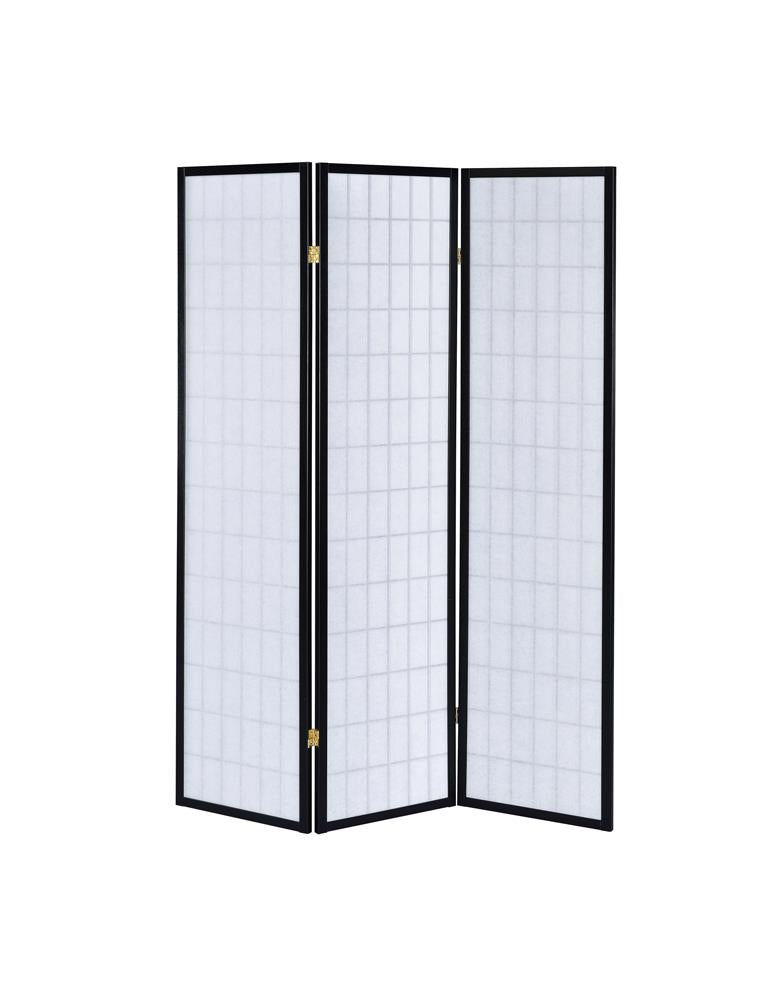 Carrie - Carrie 3-panel Folding Screen Black and White