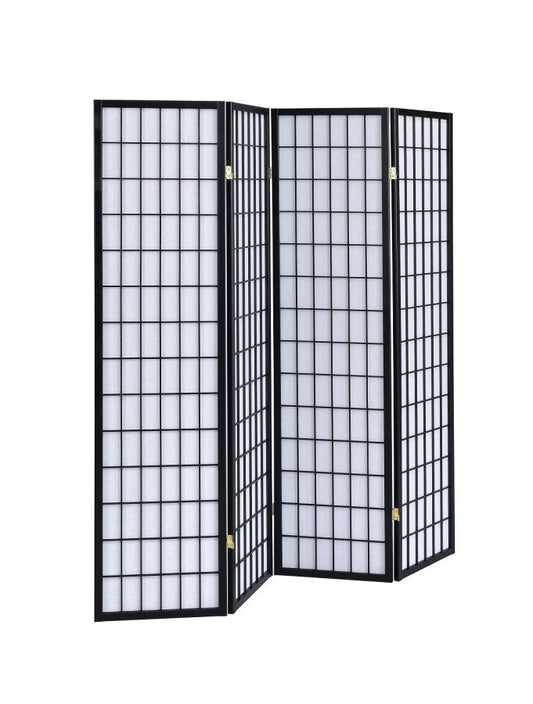Roberto - Roberto 4-panel Folding Screen Black and White