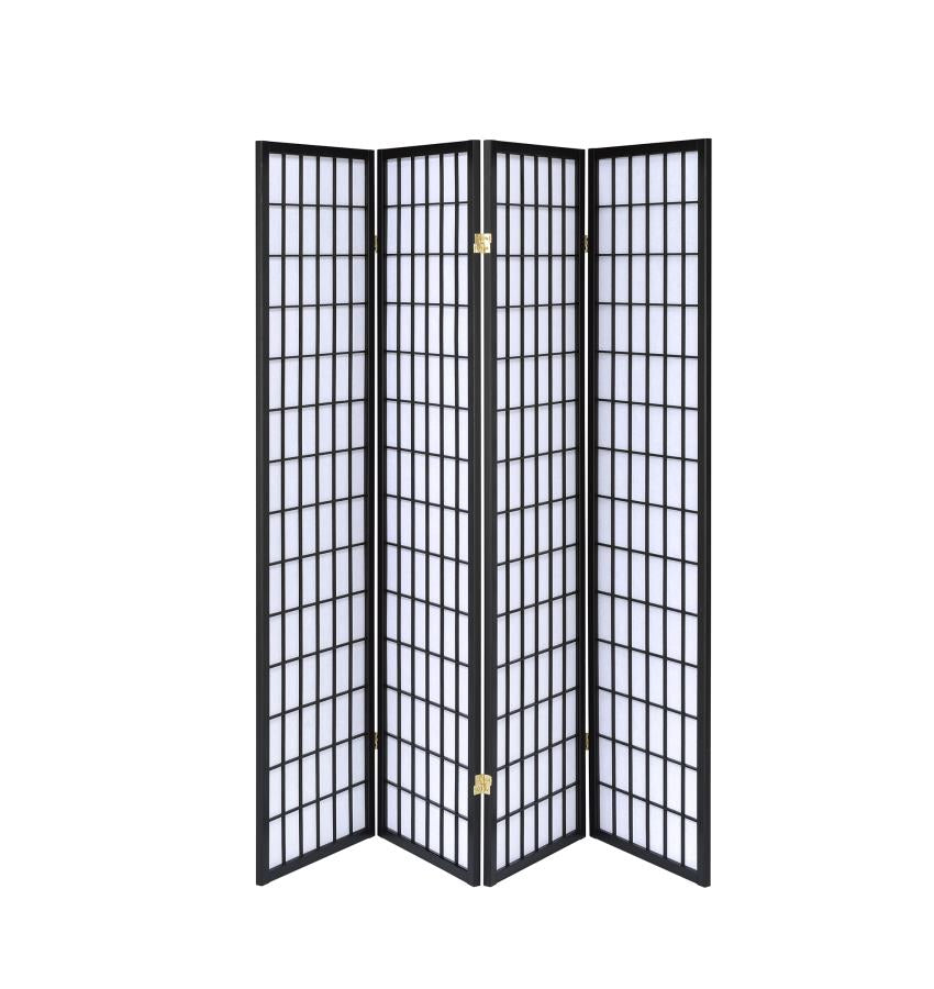 Roberto - Roberto 4-panel Folding Screen Black and White