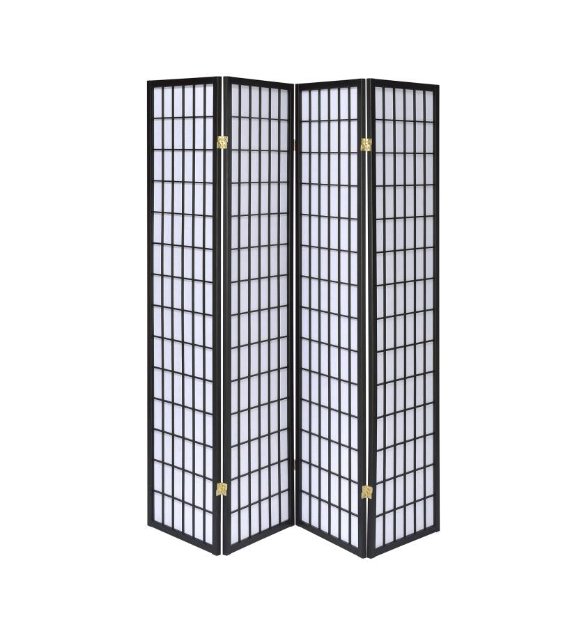Roberto - Roberto 4-panel Folding Screen Black and White
