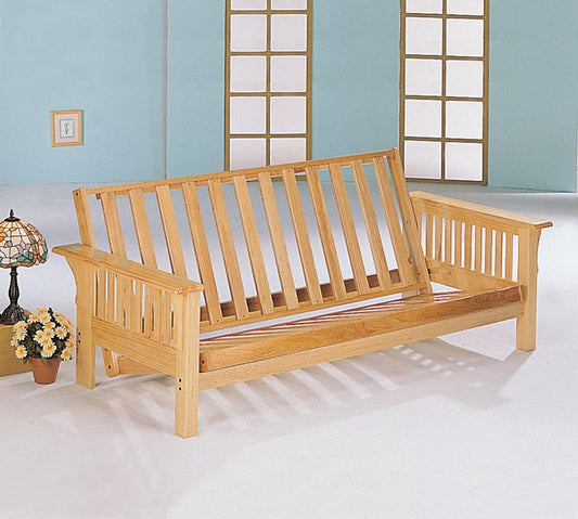 Fieldcrest - Fieldcrest Slat Futon Frame Weathered Oak