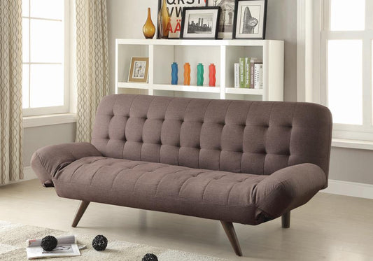 Janet - Janet Tufted Sofa Bed with Adjustable Armrest Milk Grey
